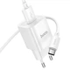 Зарядний пристрій з кабелем HOCO C145A Charm single port QC3.0 charger set USB to Type-C cable White (6942007630238) - зображення 4