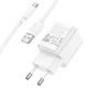 Зарядний пристрій з кабелем HOCO C145A Charm single port QC3.0 charger set USB to Type-C cable White (6942007630238) - зображення 6