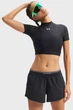 Жіночий чорний топ HeatGear Crop Mock SS-BLK Under Armour XS 6010006-008 - зображення 1