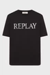 Жіноча чорна футболка Replay XS W3379B.000.20994 - изображение 5