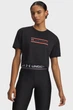 Жіноча чорна футболка Tech Branded Crop SS Under Armour SM 6009987-001 - изображение 1