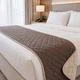Покрывало на кровать, диван IDEIA Hotel Style 70х240 см двустороннее, стеганое, микрофибра, для гостиниц, дивандек, саше - изображение 5