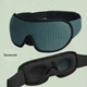 Маска для сна на глаза ночная 3D повязка Зеленая - изображение 1