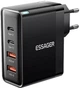 Комплект для швидкого заряджання: Мережевий зарядний пристрій 100W Essager GAN QC4.0+PD3.0 швидка зарядка для ноутбука, телефона та планшета 4 порти 2xType-C + 2xUSB-A Black + кабель 100W з LED-дисплеєм Essager PD Type-C - Type-C 5A 1м чорний - зображення 6