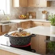 Казанок Styleberg ST 1.6 л 18 см гранитный антипригарный, кастрюля со стеклянной крышкой (9ІО3) - изображение 4