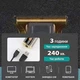 Аккумуляторный беспроводной триммер VGR Gold 1500mAh 5W для бороды, усов и стрижки волос с насадками 1–4 мм и LED дисплеем (37О) - изображение 5