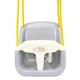 Дитяча гойдалка підвісна Technok Toys сіра з переднім обмежувачем 34x34x21 см пластикова іграшка для вулиці та дому з міцними канатами - зображення 6
