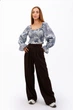 Блуза-селянка женская Where Uwear синяя 347262_M - изображение 2