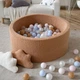 Сухий басейн Joyful Kids хутро Теді 100x40 см Бежевий з кульками 100 шт - зображення 8