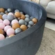 Сухий басейн Joyful Kids Натуральний оксамит 100x40 см Сірий з кульками 100 шт - зображення 3