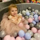 Сухий басейн Joyful Kids Натуральний оксамит 100x40 см Сірий з кульками 100 шт - зображення 8