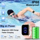 Смарт часы 1.96 Bluetooth звонки 140+ режимов пульс SpO2 IP68 фитнес трекер монитор здоровья - изображение 7