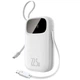 Зовнішній акумулятор Baseus Power Bank EnerFill FC31 Dual-Cable 10000mAh 22.5W (PPQD3-1022D) White - зображення 1