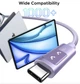 Кабель для зарядки UGREEN Uno USB-C to USB-C Cable 100W Fast Charging 1m - Purple - зображення 4