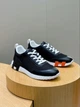 Мужские кроссовки черного цвета с белыми шнурками Hermes Bouncing, натуральная кожа, 46 размер - изображение 1