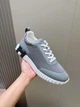 Мужские кроссовки серого цвета с чёрным логотипом Hermes Bouncing, натуральная кожа, 44 размер - изображение 7