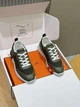 Мужские кроссовки оливкового цвета Hermes Bouncing, натуральная кожа, 44 размер - изображение 2