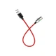 Перехідник Hoco LS28 Lightning 3in1 для заряджання/аудіо конверсії з LED індикатором 22СМ Червоний - зображення 6