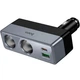 Зарядне автомобільне Hoco Z65B Smart dual cigarette lighter 1USB/1Type-C/2DC/240W/PD/QC АЗП з гніздом прикурювача Чорний - изображение 3
