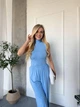 Женский костюм повседневный голубой 46-50 р5026.407 - изображение 6