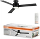 Люстра-вентилятор OSRAM 4099854536588 Ceiling Blade Fan 56W 1200Лм 3000K-6000K DIM з пультом ДК чорна - зображення 1