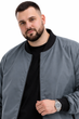 Мужская куртка бомбер батал Размер 7XL серая 26127521-1 - изображение 4