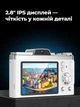 Цифрова камера A1 4K 68MP з автофокусом, 16× зумом, IPS 2.8", OTG, подвійна камера Біла - зображення 2