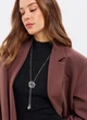 Цепочка галстук Fashion Jewerly Цветок Роза подвеска на шею колье удлиненное, серебристый (SVS) - изображение 3