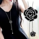 Цепочка галстук Fashion Jewerly Цветок Роза подвеска на шею колье удлиненное, серебристый (SVS) - изображение 6