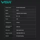 Шейвер мужской профессиональный электробритва VGR V-377 BARBER SERIES 9000 ОБ. красный - изображение 4