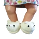 Обувь / Тапочки для куклы для Беби Борн / Baby Born 40-43 см плюшевые Мишки молочные 8984 - изображение 2