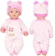 Одежда для куклы Беби Борн / Baby Born 40 - 43 см комплект Sweet розовый велюровый с шапочкой 9068 - изображение 4