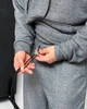 Спортивный костюм-двойка мужской из двунитки петля меланж: худи с капюшоном и брюки на резинке со шнурком повседневный весенне-летний G&M k-129207 50-52 Размер цвет графит - изображение 3