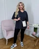 Футболка женская из турецкого кулира оверсайз удлинённая базовая весенне-летняя G&M k-129226 48-52 Размер цвет графит - изображение 4