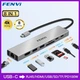 Док-станция Fenvi F-C801H концентратор USB-C Hub 8в1 HDMI USB 3.0 RJ45 CardReader PD (19130) - изображение 1