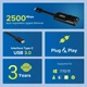Мережевий адаптер Type-C на RJ45 Fenvi FR-G2500C 2500Mbps 2.5G Ethernet перехідник мережна карта Black (19129) - зображення 2