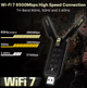 Мережевий адаптер Wi-Fi 7 USB Fenvi FU-BE6500 тридіапазонний бездротовий MU-MIMO Black (19123) - зображення 3