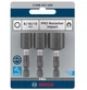 Набор ударных головок Bosch Pro Nutseter Impact (1/4", 8-13 мм, 50 мм, 3 шт) накидная головка 6-гранная (26823) - изображение 3
