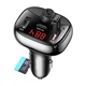 FM - трансмітер USAMS US-CC143 with Bluetooth FM Digital Display Black - изображение 4