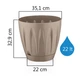 Вазон для квітів DAISY 22л., мокко (20-P00601214-200100) - зображення 2
