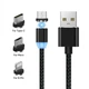 Кабель магнітний для заряджання телефону 3 в 1 MicroUSB Type-C Lightning чорний 1М PAVLYSH IP-32 - зображення 5