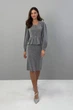 Жіночий костюм (кофта + спідниця) Nenka XL Графітовий (nenka3329-XL) - зображення 1