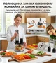 Блендер Погружной 3в1 с насадками для нарезки, блендер для смузи Rainberg Multifunction Blender 1600 Вт Grey - изображение 10
