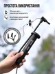Велосипедный насос ручной с насадками West Biking 80 PSI мини насос для велосипеда мяча шин круга надувного матраса шариков компактный велонасос с креплением Черный 73573 - изображение 5
