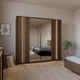 Шкаф платяной с подсветкой Perfect Home Амаро / Amaro 4D/223 4-дверный с зеркалом Дуб дунин - изображение 1