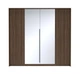 Шкаф платяной с подсветкой Perfect Home Амаро / Amaro 4D/223 4-дверный с зеркалом Дуб дунин - изображение 4