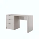 Стіл комп'ютерний, письмовий Perfect Home Ланте / Lante 3S/140 з 3 ящиками та чорними ручами Беж - зображення 4