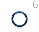 Кольцо кликер (спираль) из стали Spikes RH72-1608-BL серьга для пирсинга септума носа, хряща уха, (1,2мм; 8мм) - изображение 1