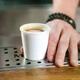 Набір стаканів для кави (6 шт) Bormioli Rocco "CAFFEINO WHITE" 95 мл. Висота - 623 мм, max Ø - 62 мм. - зображення 1