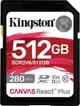 SD Kingston 512 GB SDXC Canvas React Plus UHS-II U3 V60 Class 10 (SDR2V6/512GB) - изображение 1